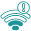 Wi-Fi signal icon illustrating connectivity issues in remote patient monitoring