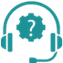 Headset icon representing operational and support burden on clinics